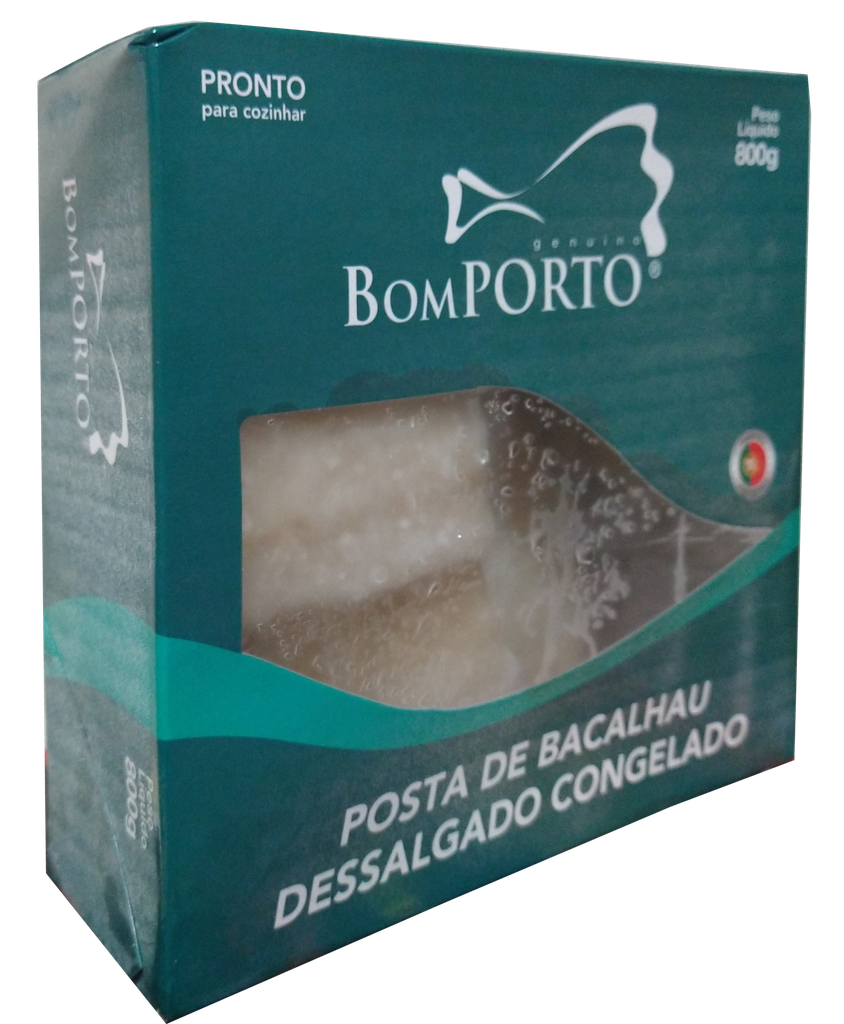 Posta de Bacalhau Morhua Congelado Dessalgado Bom Porto 800g