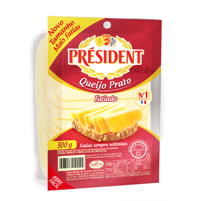 Queijo Prato Fatiado Président 300g