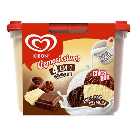 Kibon - Sorvete 4 em 1 Chocoleite Cremosíssimo 2L