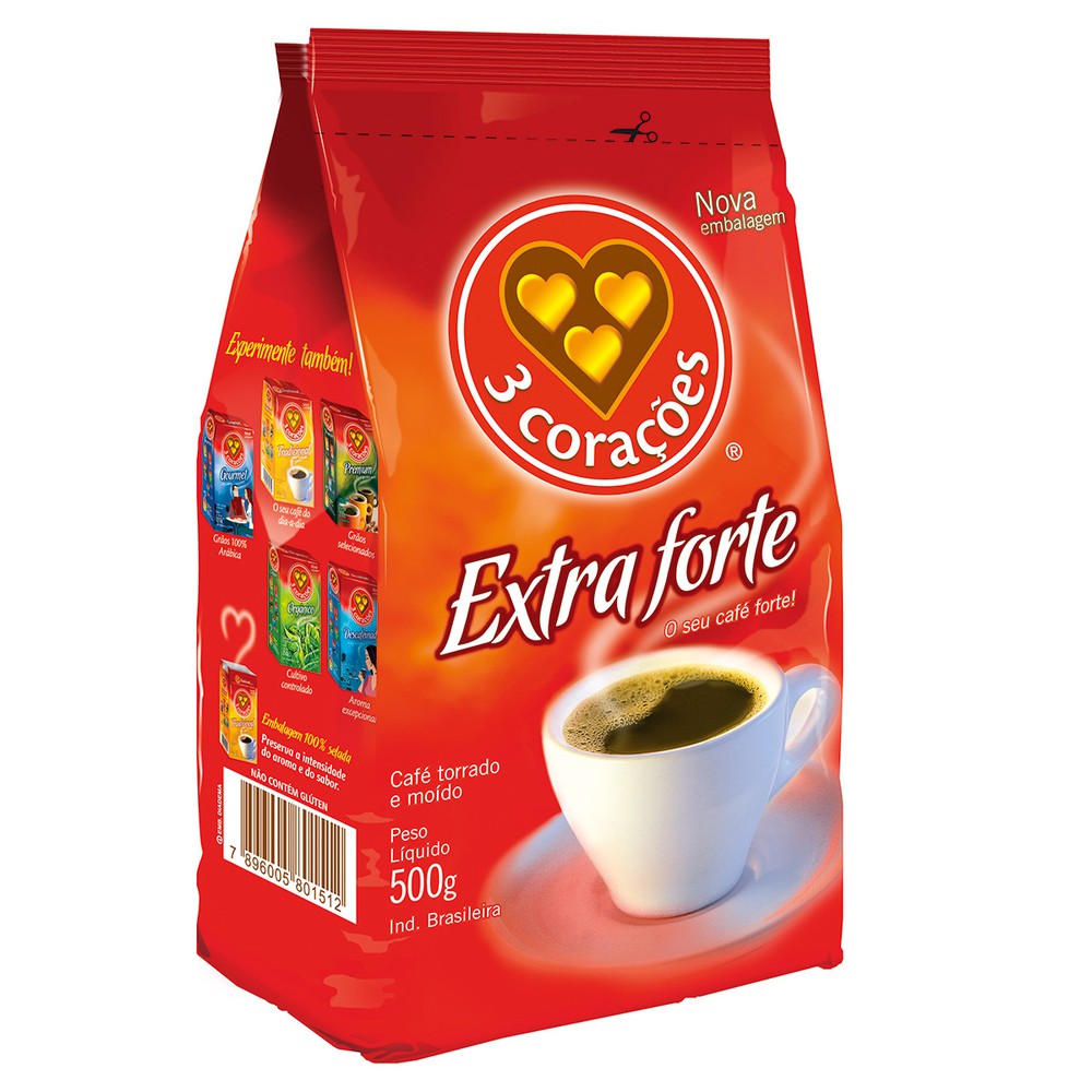 Café 3 Corações Extra Forte 500g