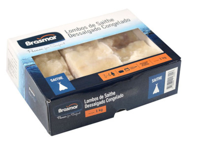 Brasmar - Lombo Bacalhau Dessalgado Brasmar Congelado 1kg