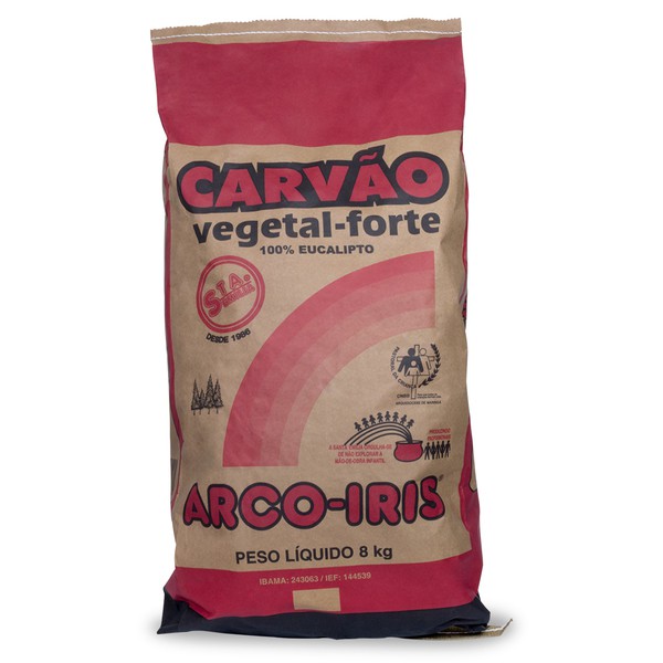 Carvão Vegetal Arco-Iris 8Kg