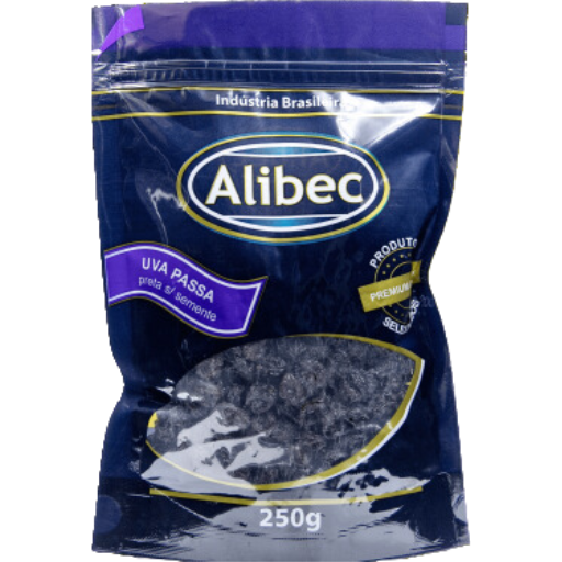 Uva Passa Preta Sem Semente Alibec 250g