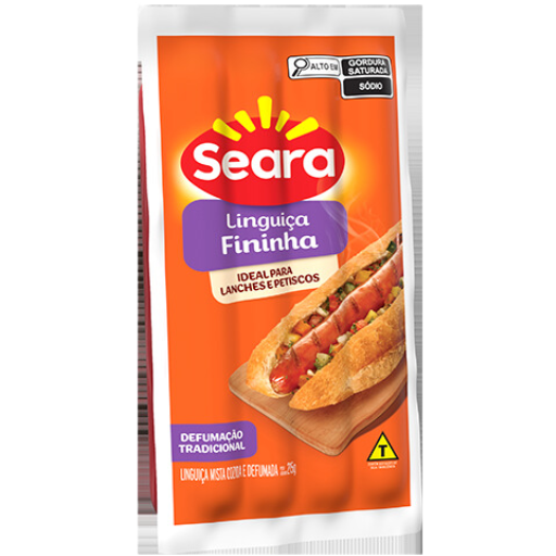 Linguiça Fininha Seara Defumada 215g