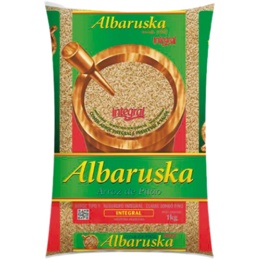 Arroz de Pilão Integral Albaruska 1kg