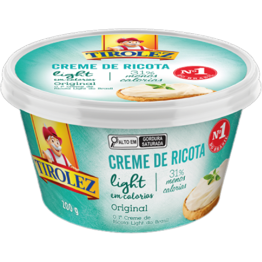 Creme de Ricota Light Tirolez 200g