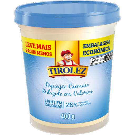 Requeijão Cremoso Light Tirolez 400g
