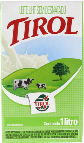 Leite Tirol Semi Desnatado 1l