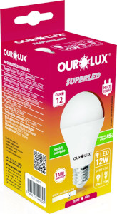 Lâmpada Superled Branca Fria 6500K Ourolux 12W